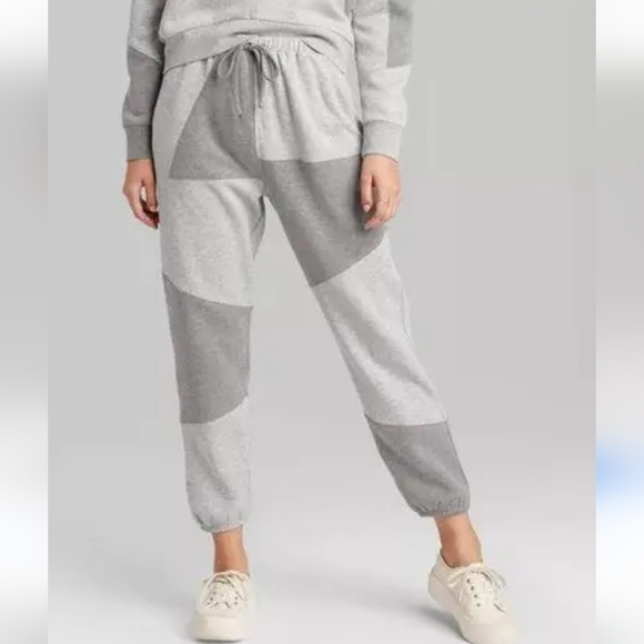 Wild Fable Gray Thick Color Block Jogger Sweat Pants  Size Small - Picture 1 of 8